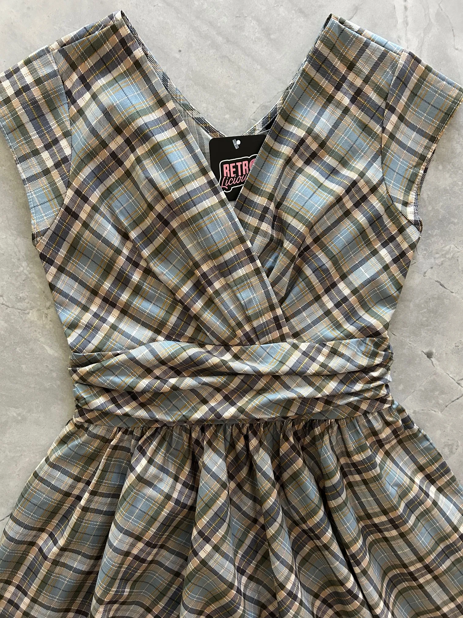Plaid Greta Dress - Large only, 1 left! sold by Retrolicious product image thumbnail 2