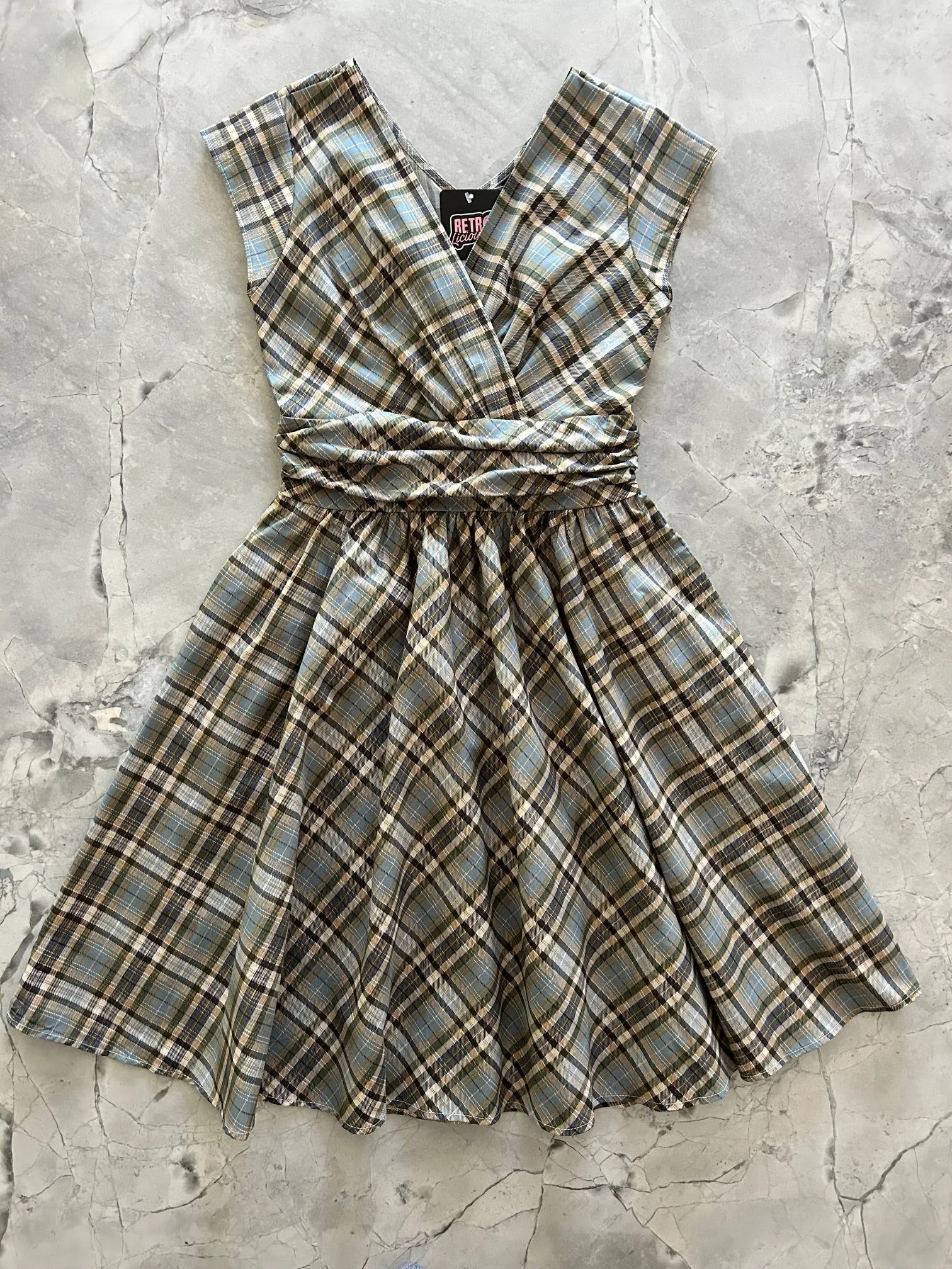 Plaid Greta Dress - Large only, 1 left! sold by Retrolicious