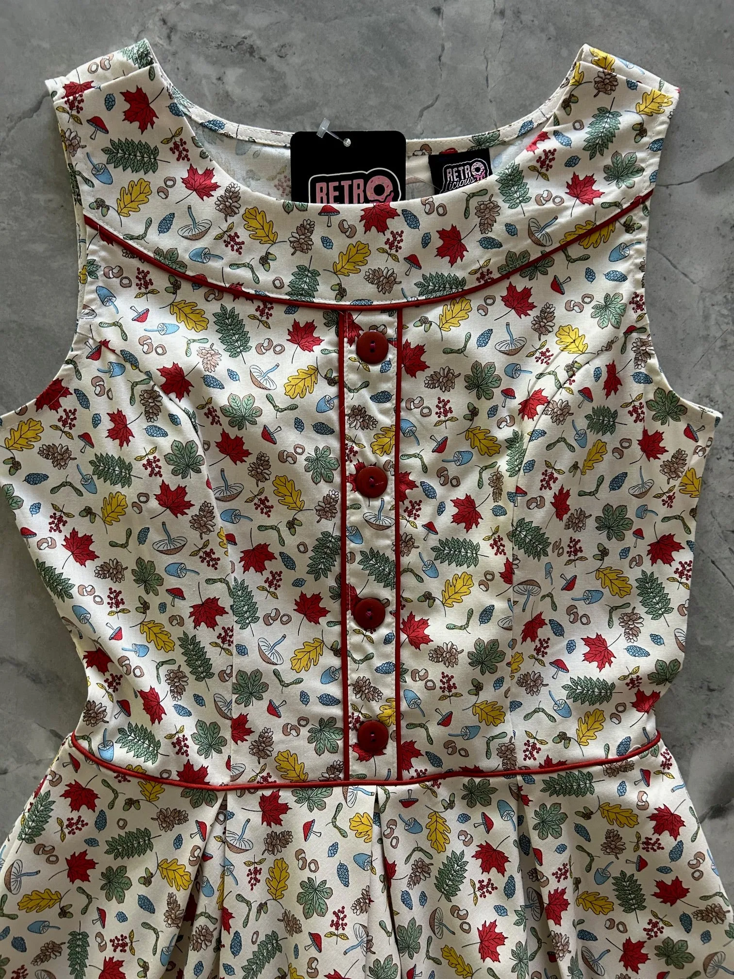 Elizabeth Dress in Woodlands sold by Retrolicious product image thumbnail 2