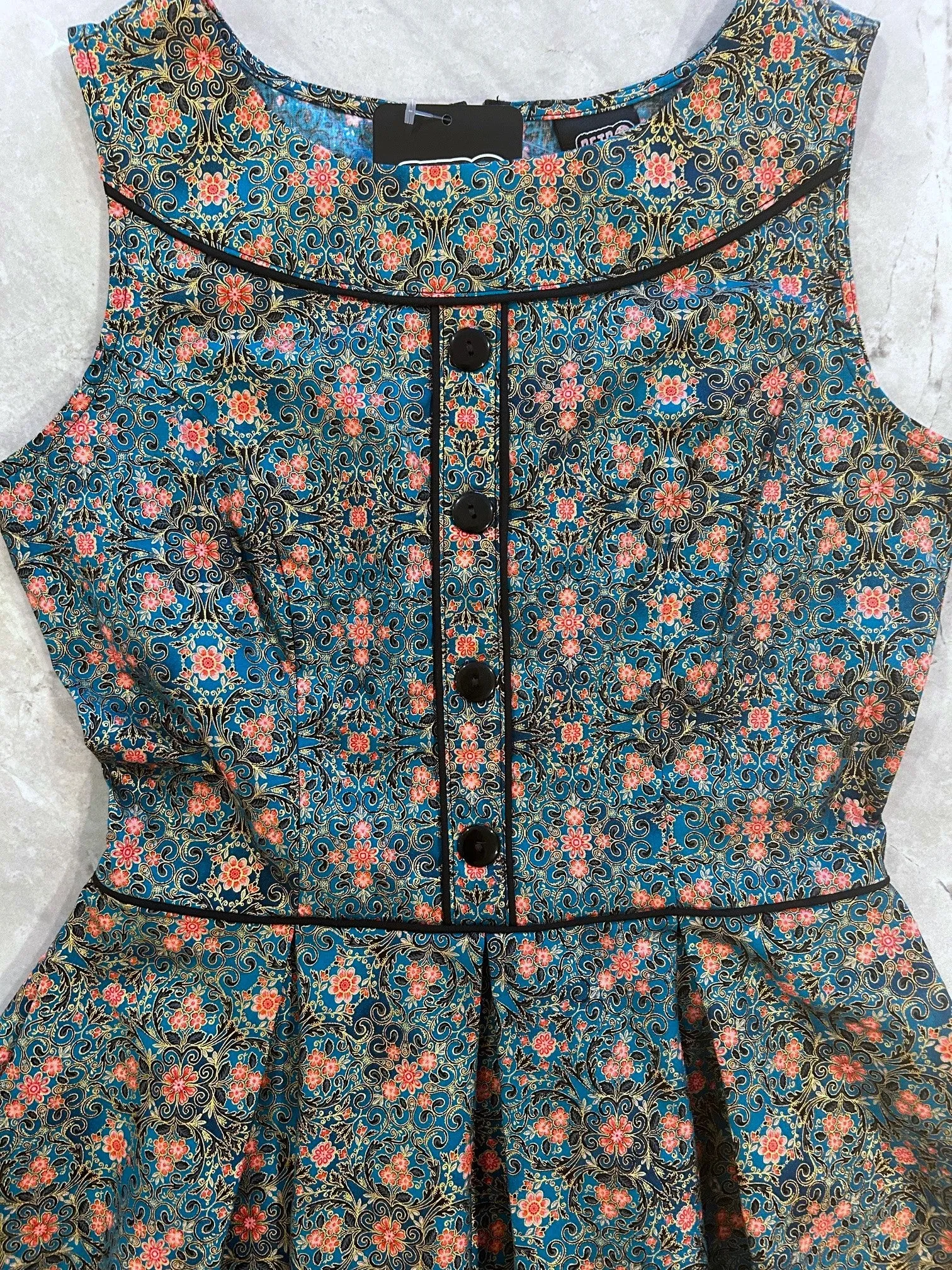 Elizabeth Dress in Serenity sold by Retrolicious product image thumbnail 2