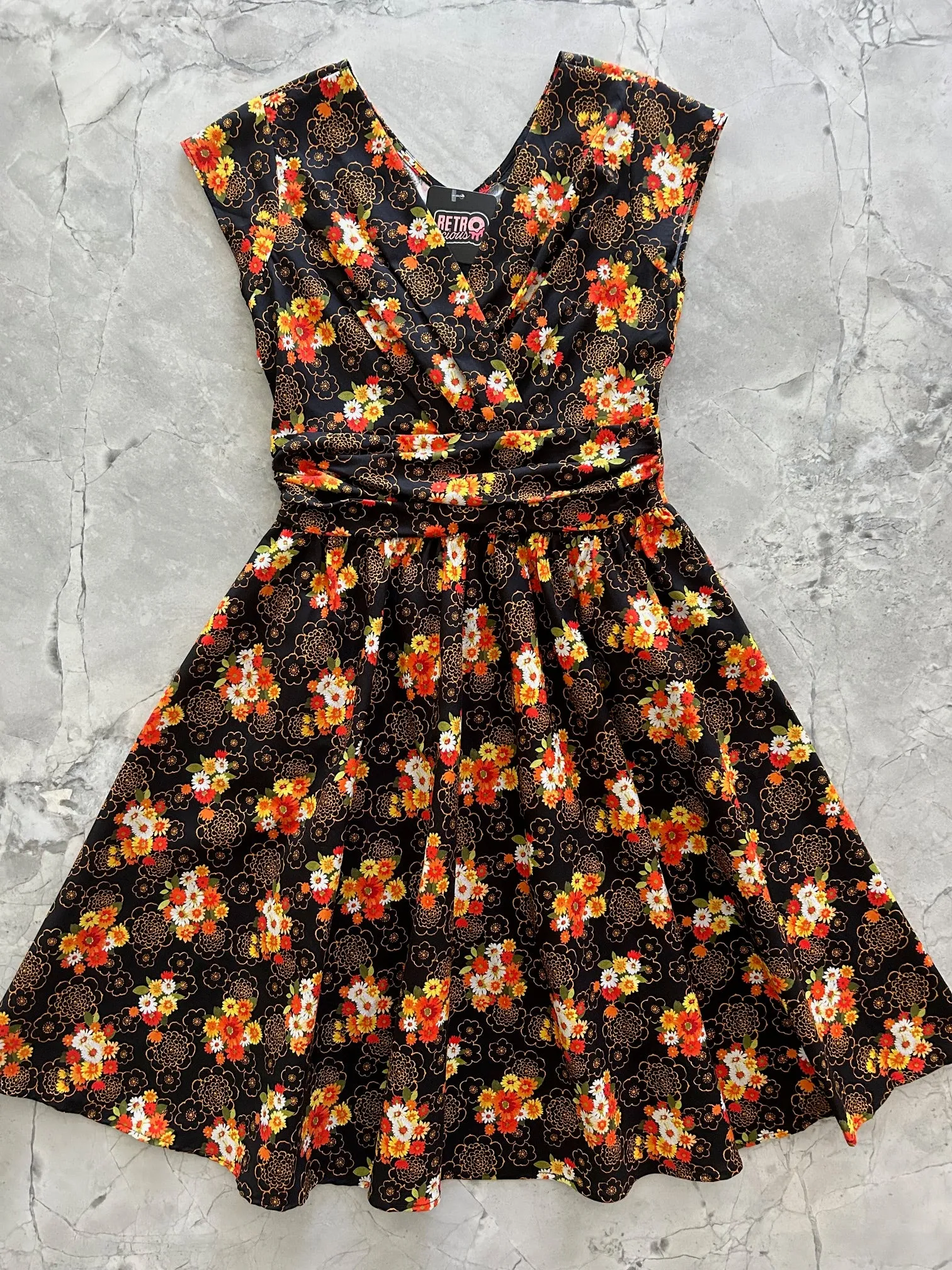 Vintage Floral Greta Dress sold by Retrolicious