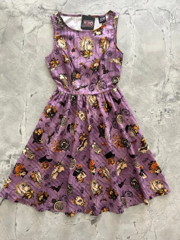 Purple Skull Vintage Dress sold by Retrolicious