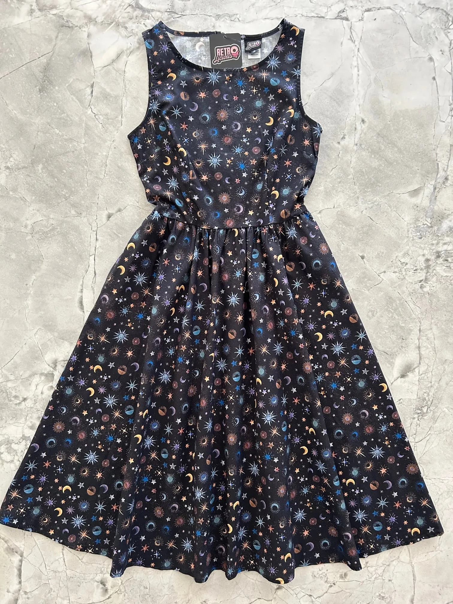 Celestial Midi Dress sold by Retrolicious