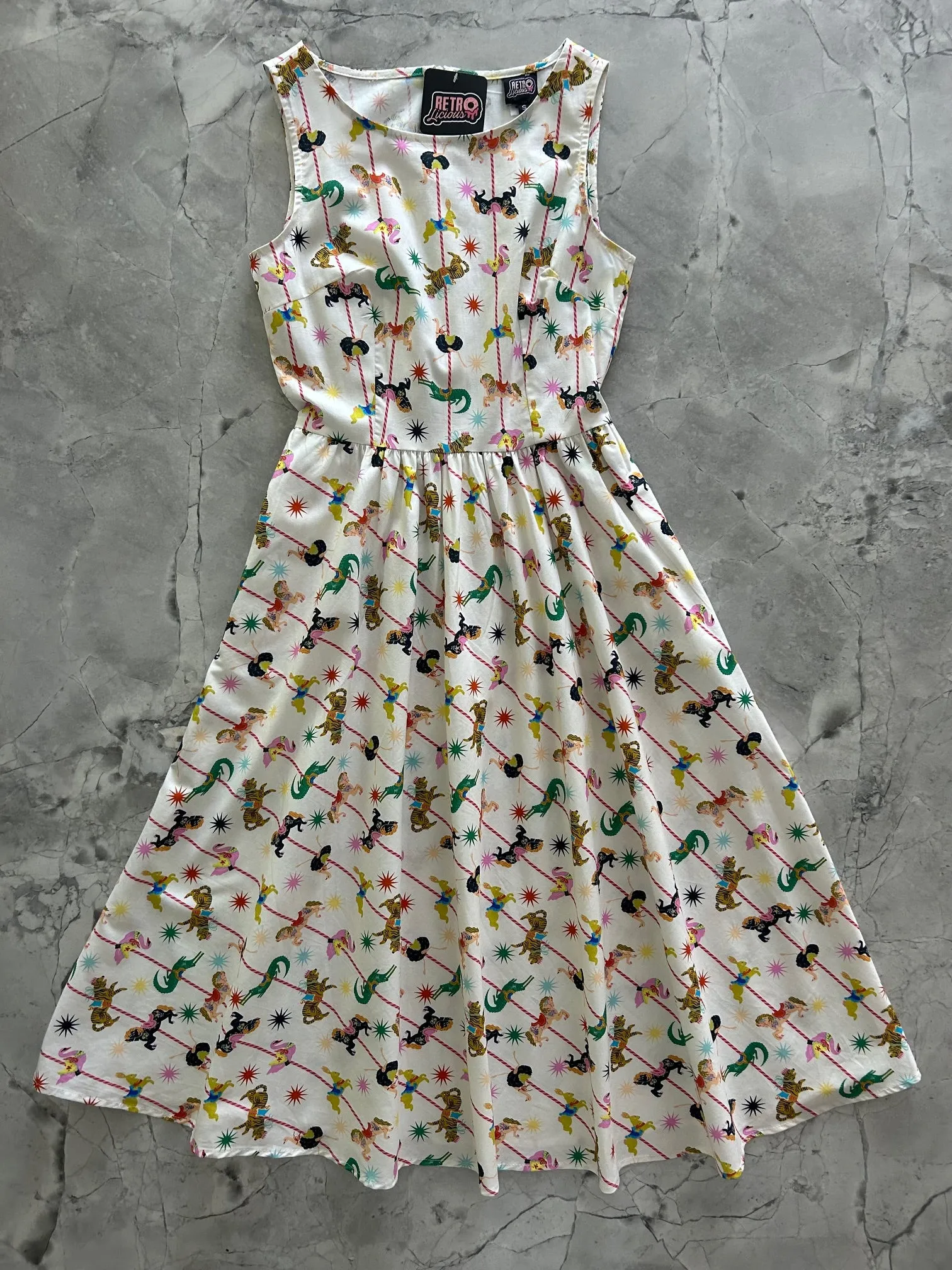 Carousel Midi Dress sold by Retrolicious