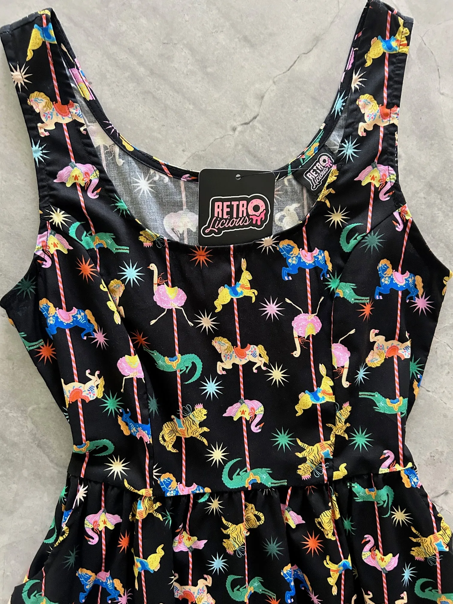 Carousel Shorter Fit & Flare Dress sold by Retrolicious product image thumbnail 2