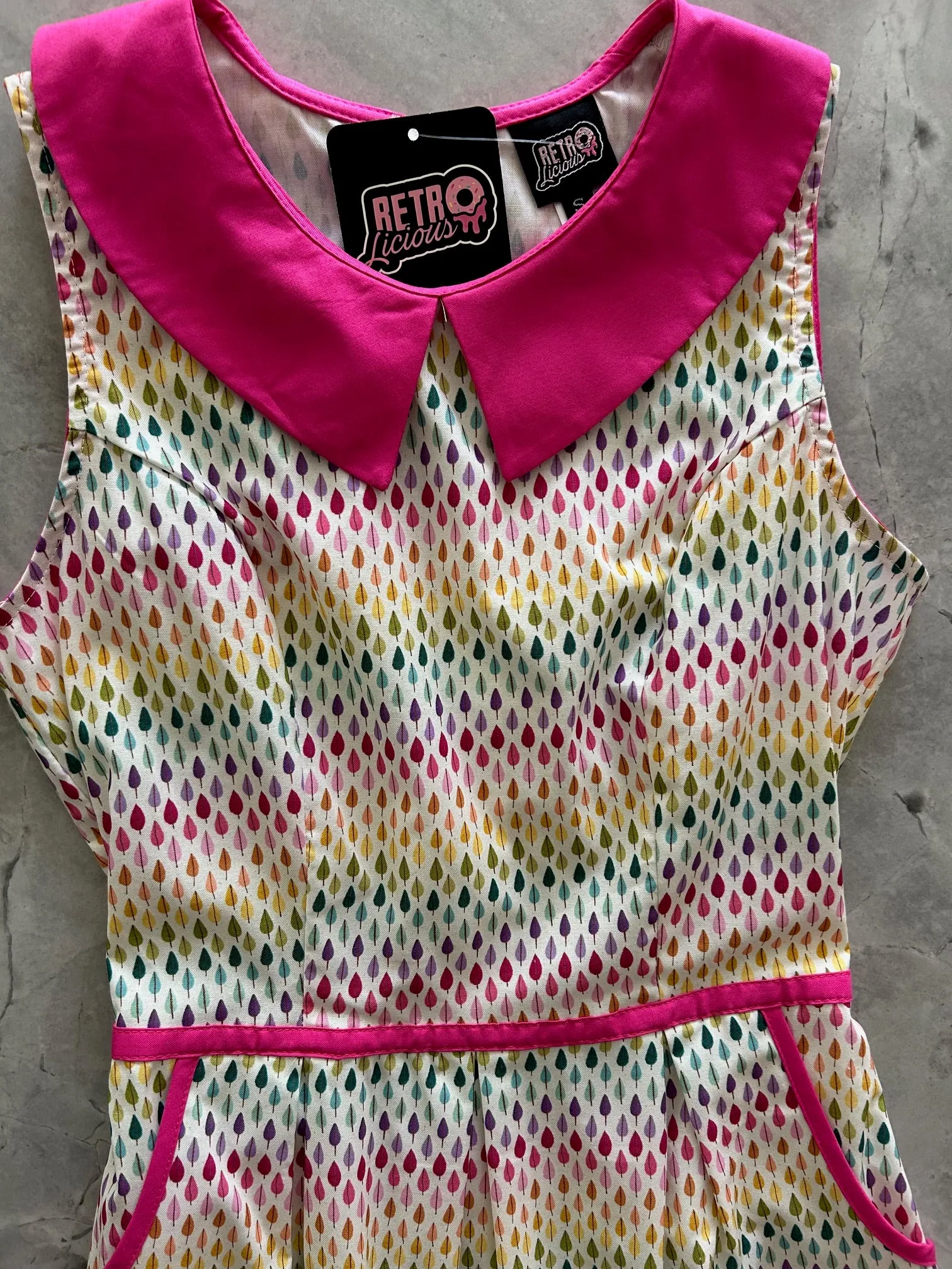 Rainbow Drop Collared Dress sold by Retrolicious product image thumbnail 2