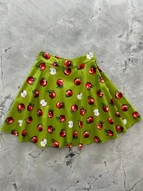 Apples Skater Skirt sold by Retrolicious