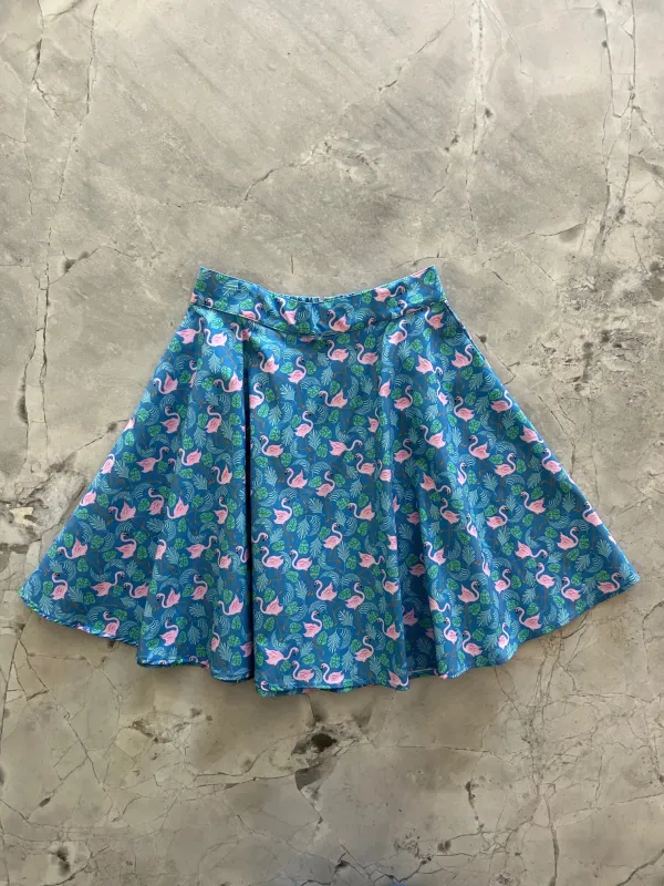 Flamingo Skater Skirt sold by Retrolicious