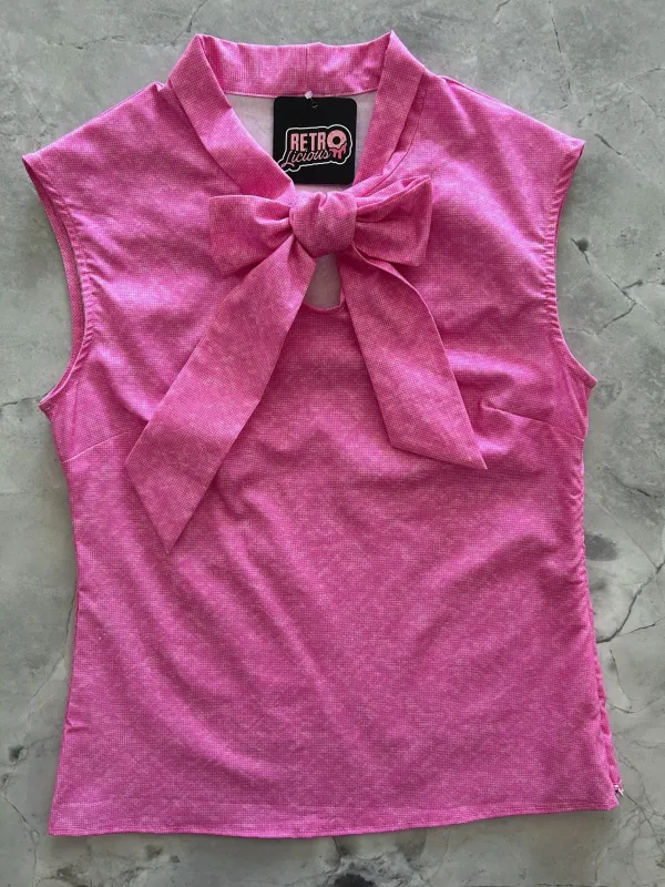 Pretty in Pink Bow Top sold by Retrolicious