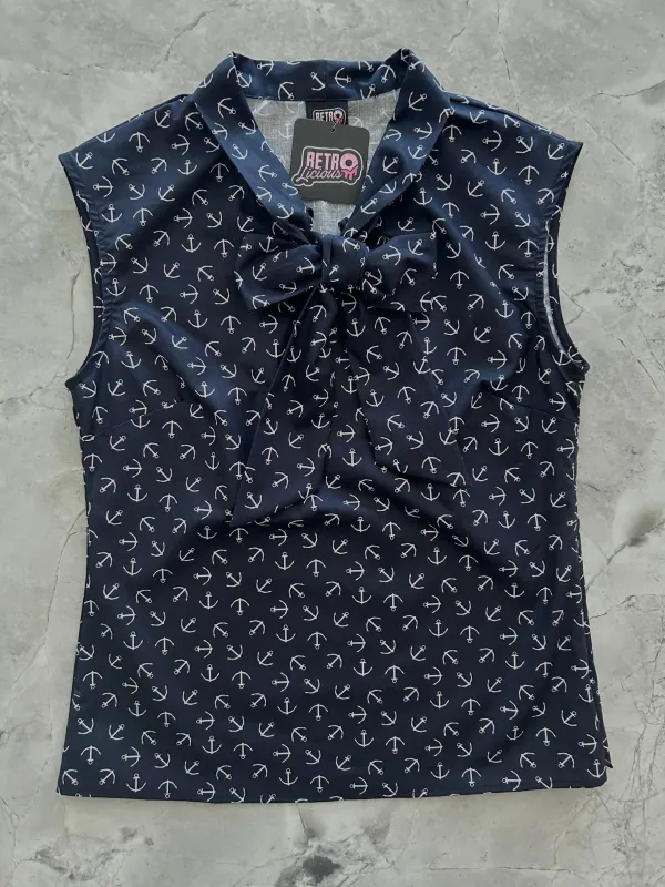 Anchor Bow Top sold by Retrolicious