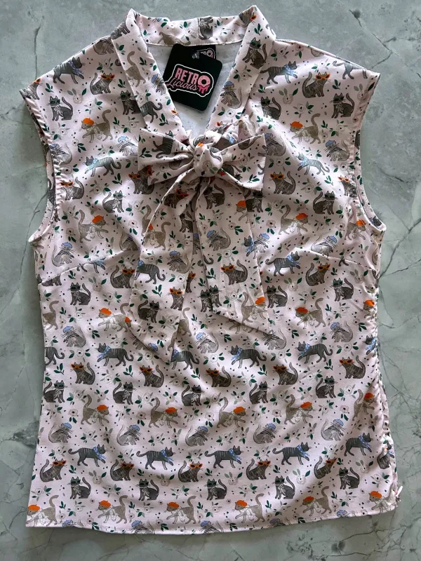 Parisian Chic Bow Top - XL only sold by Retrolicious