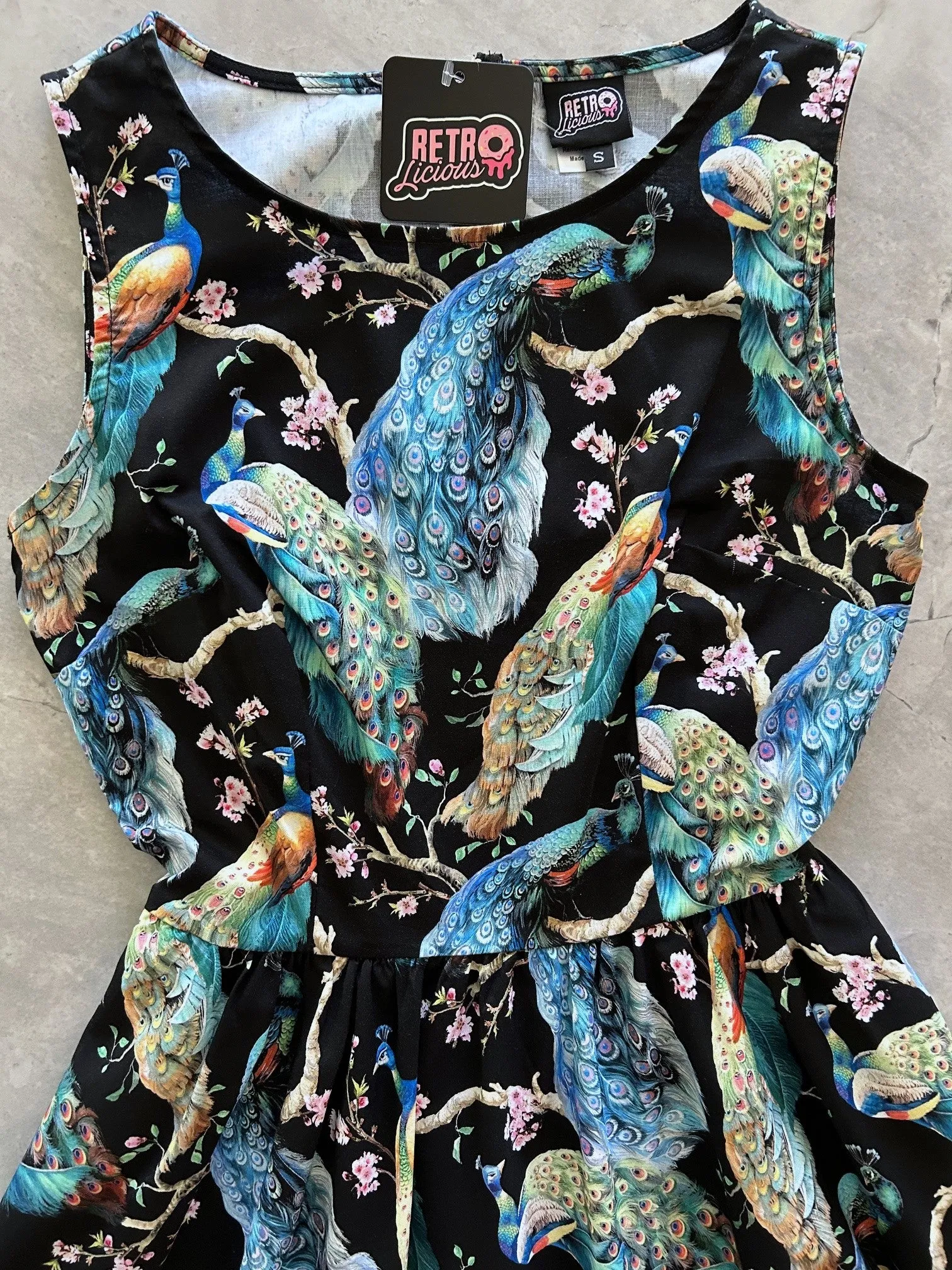 Peacock Vintage Dress - Large only, 1 left! sold by Retrolicious product image thumbnail 2