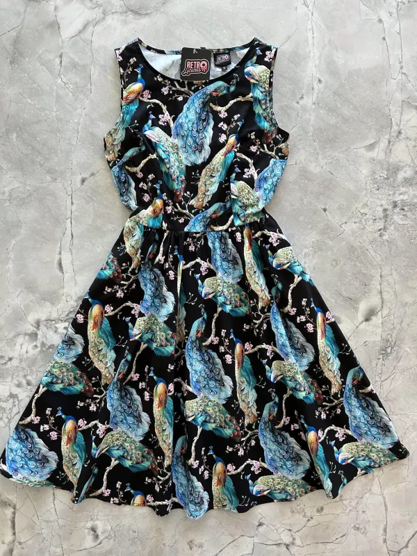 Peacock Vintage Dress - Large only, 1 left! sold by Retrolicious