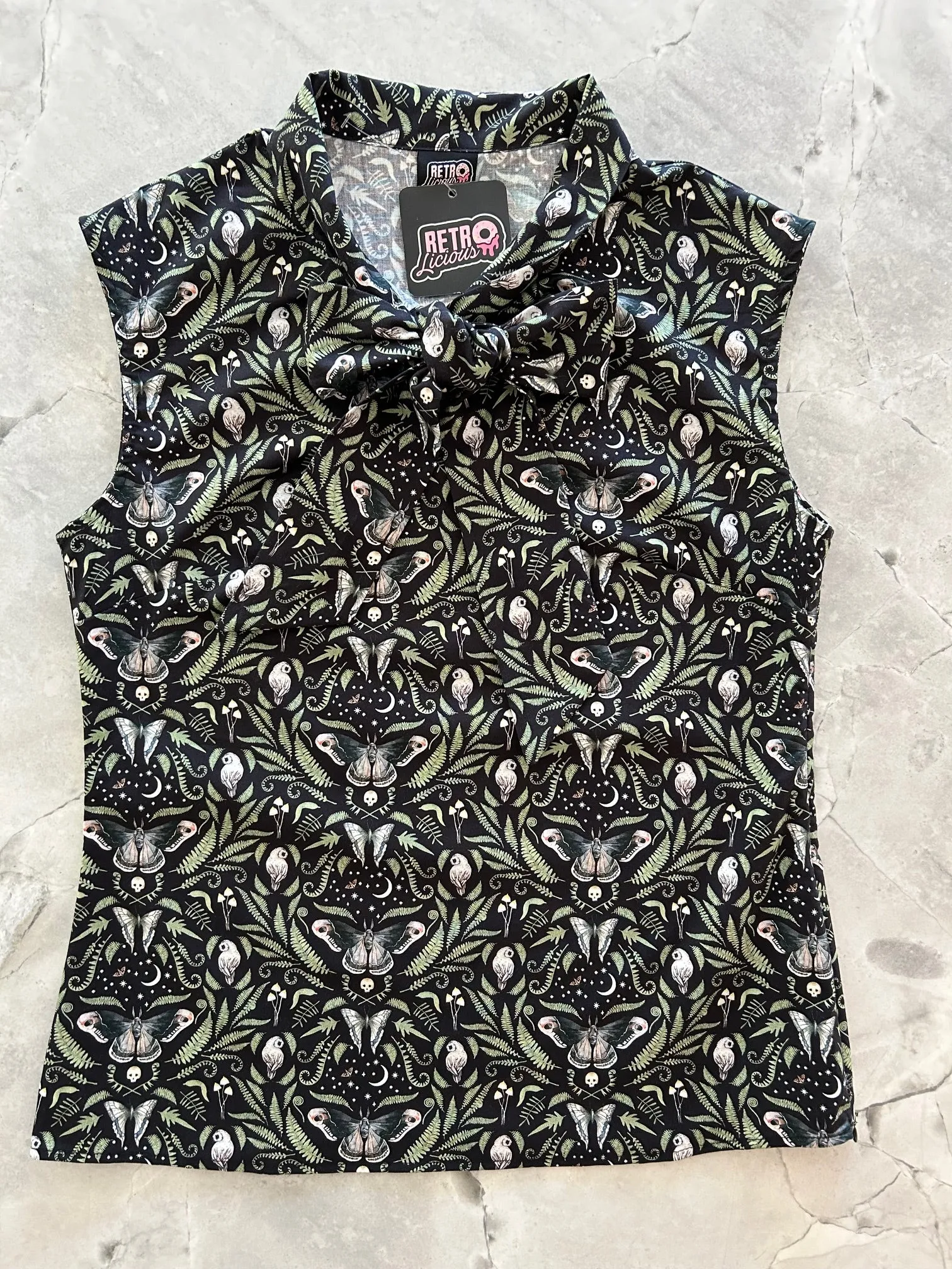 Midnight Bow Top sold by Retrolicious