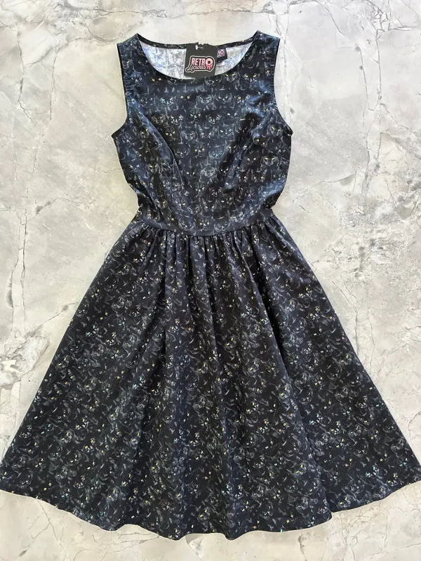 Black Cats Vintage Dress - XS only, 1 left! sold by Retrolicious