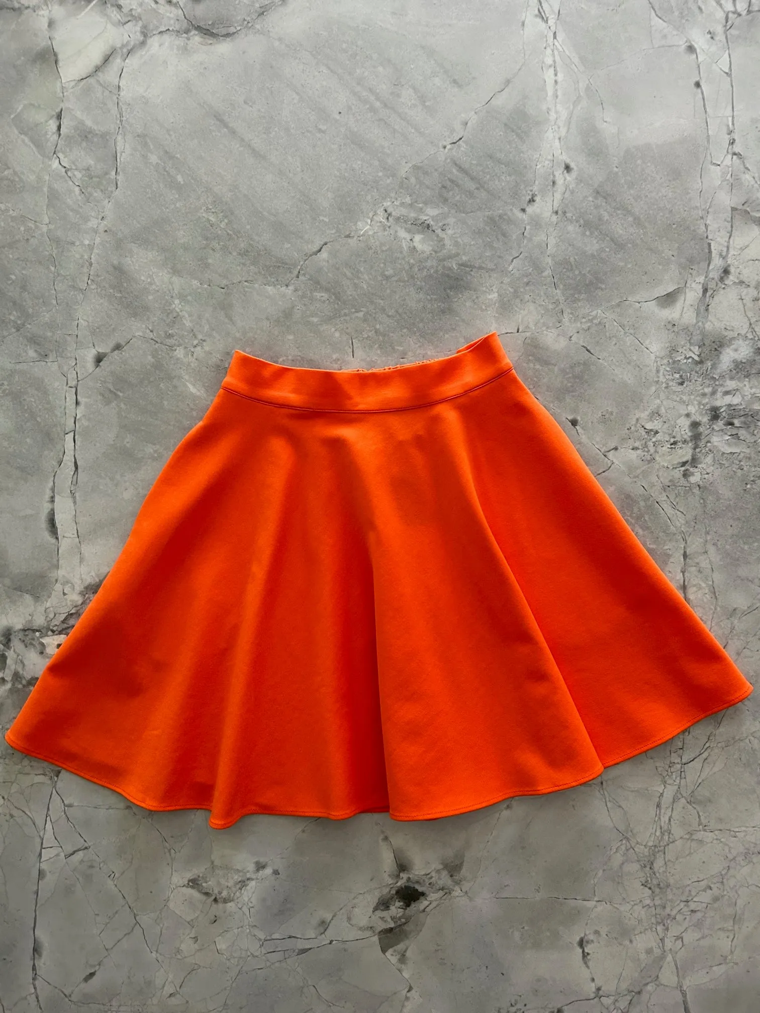 Harper Skater Skirt in Orange sold by Retrolicious