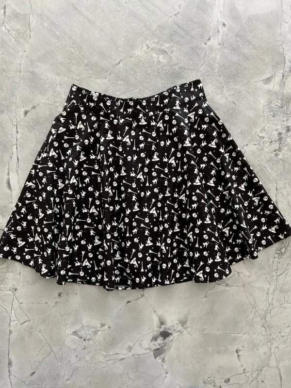 Hocus Pocus Glow in the Dark Skater Skirt sold by Retrolicious