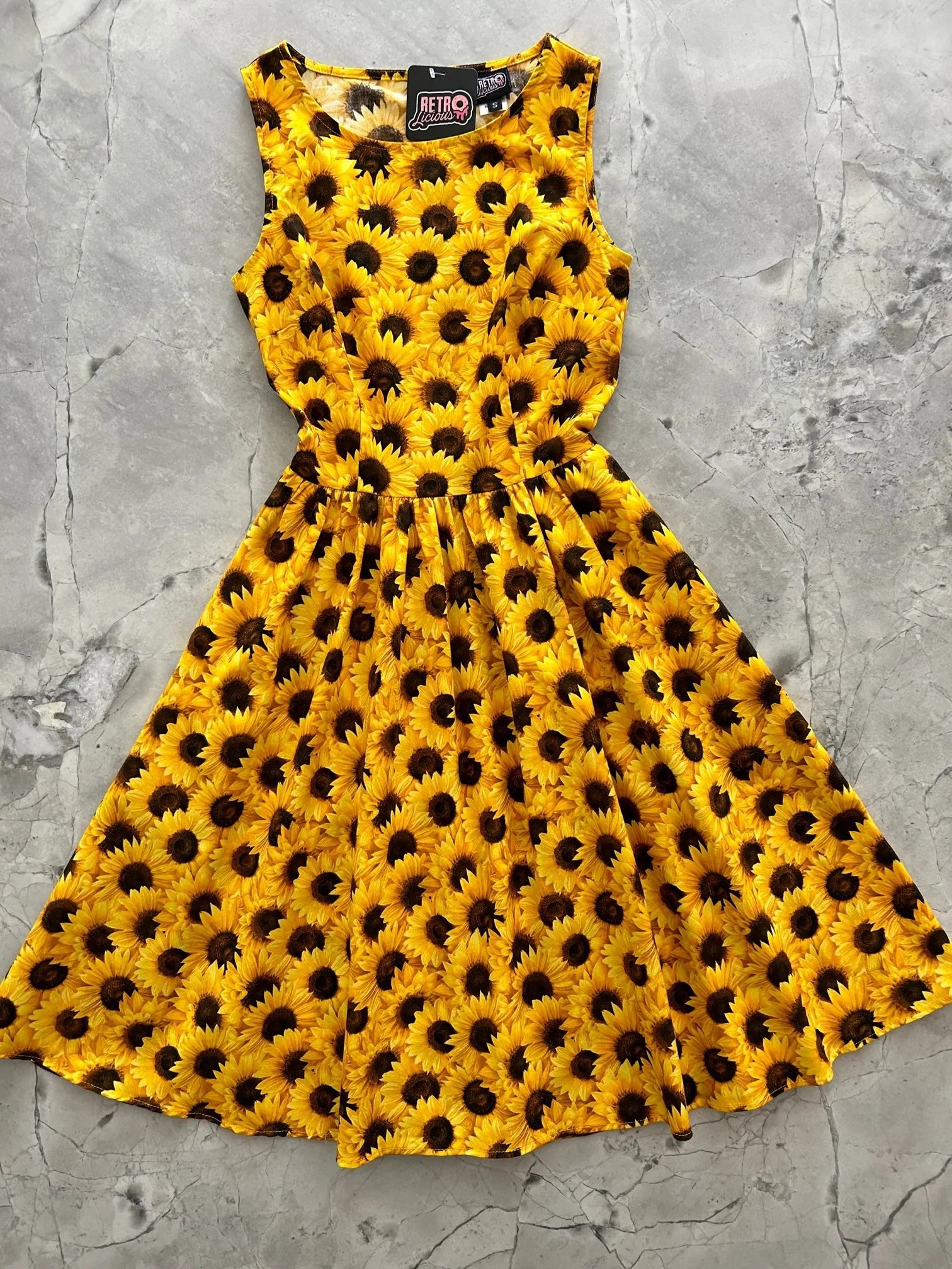Sunflower Vintage Dress sold by Retrolicious