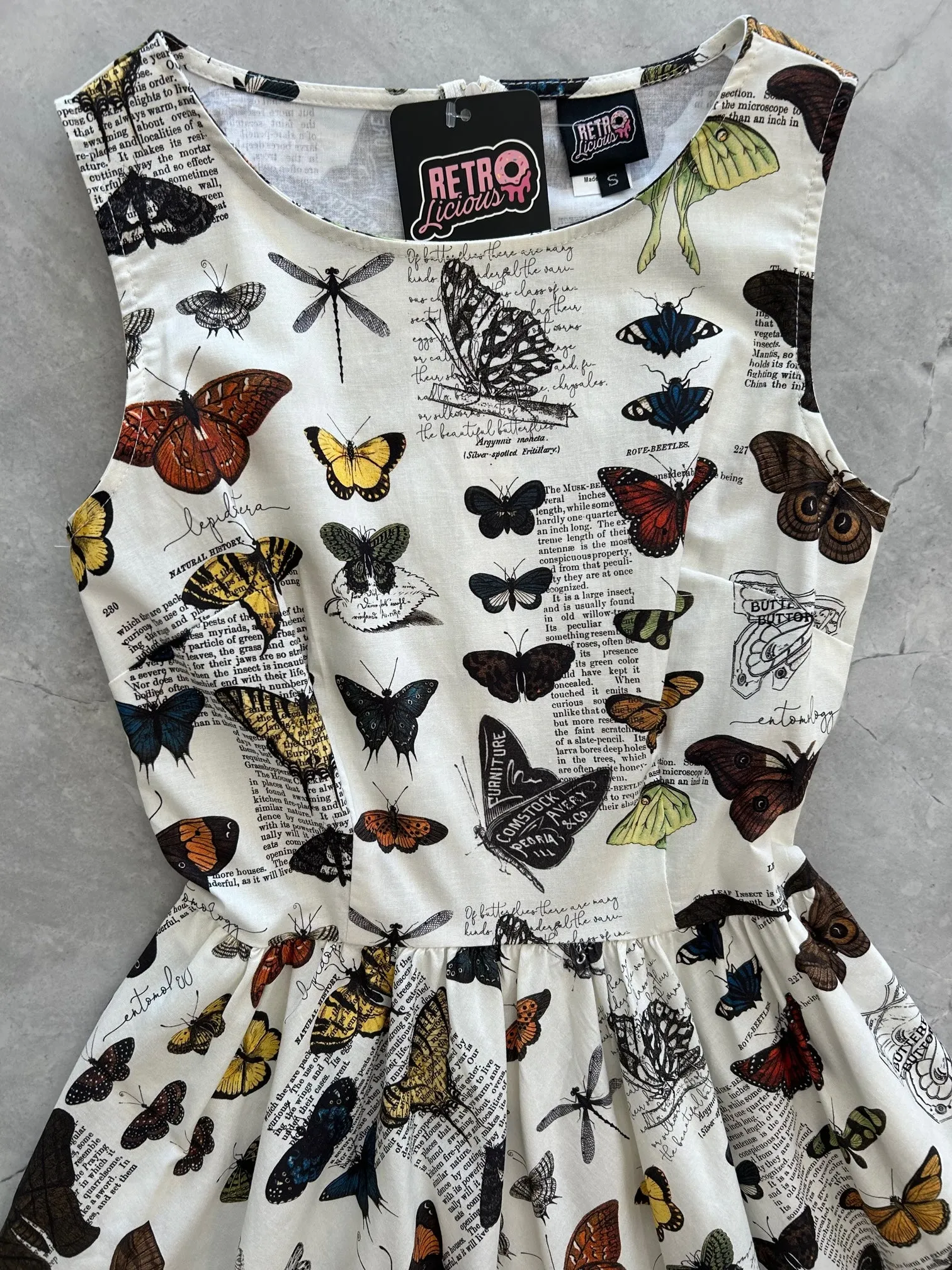 Butterfly Vintage Dress - XS only, 1 left! sold by Retrolicious product image thumbnail 2