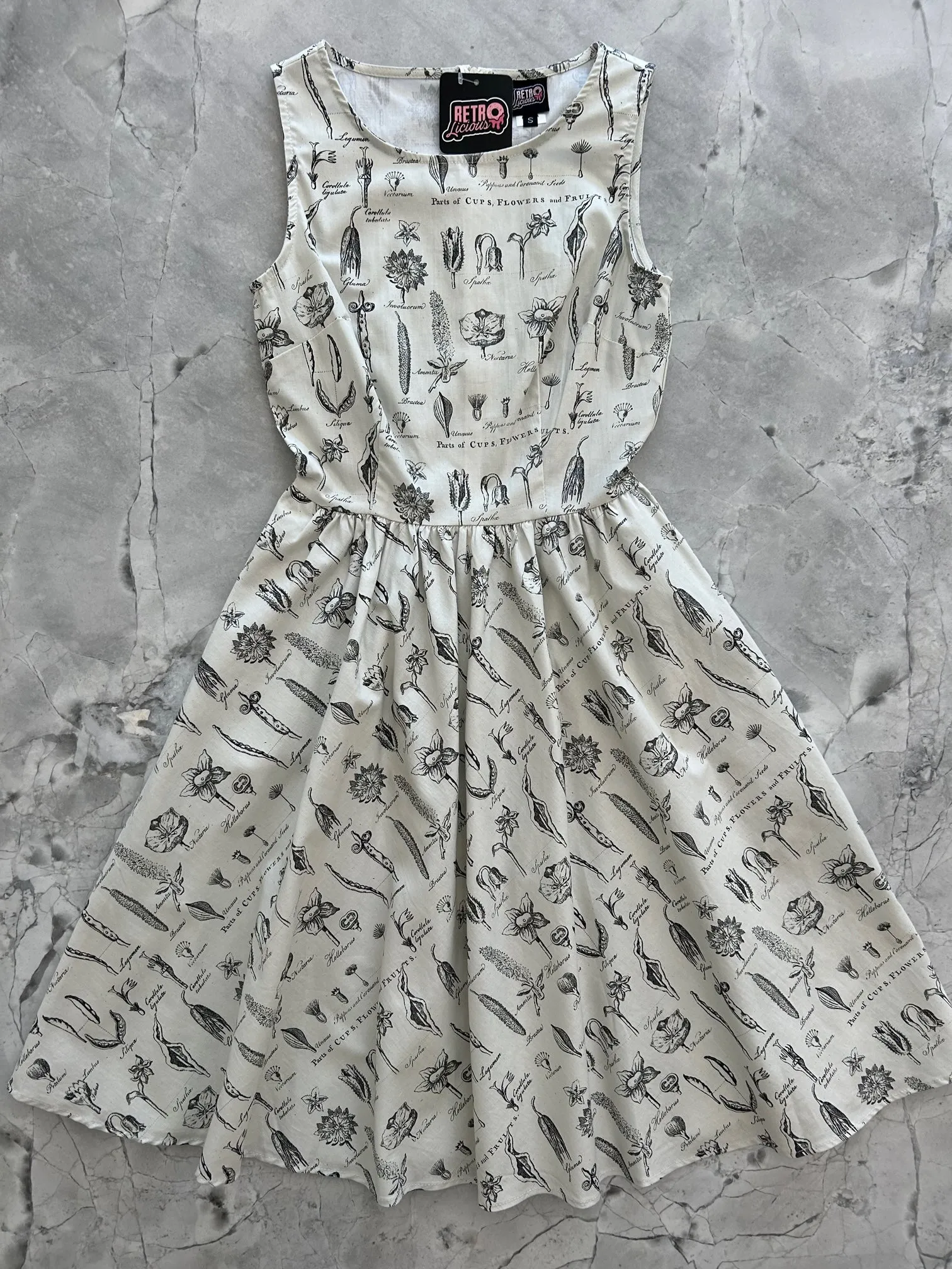 Flower Parts Vintage Dress sold by Retrolicious