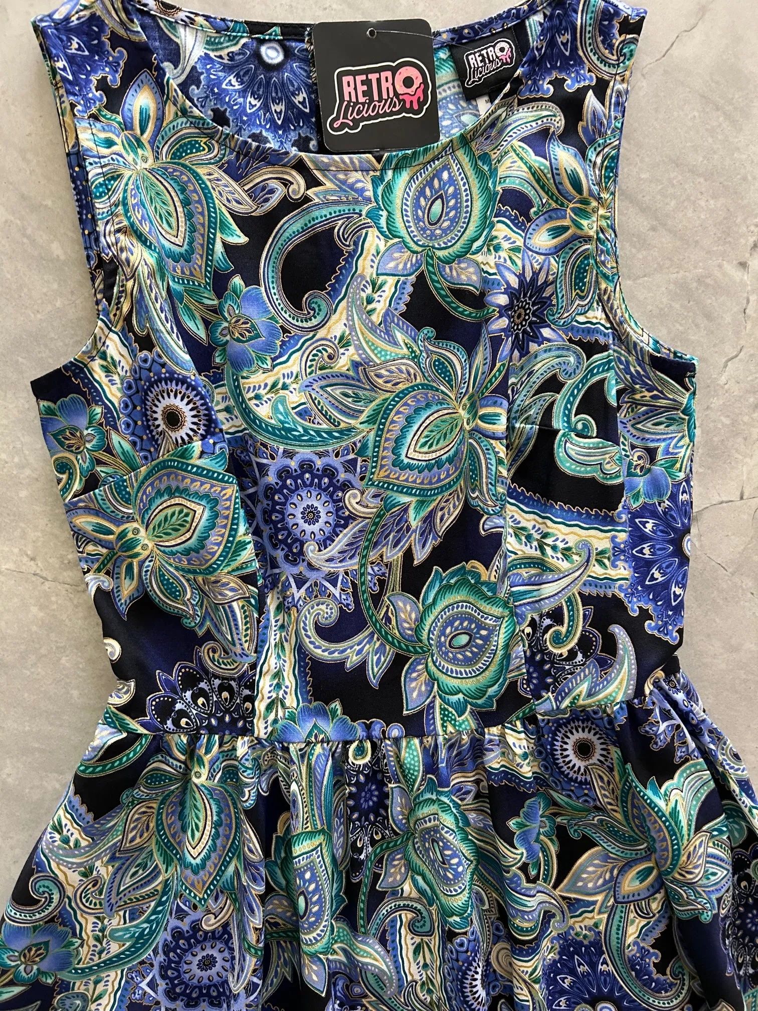 Deco Floral Midi Dress sold by Retrolicious product image thumbnail 2