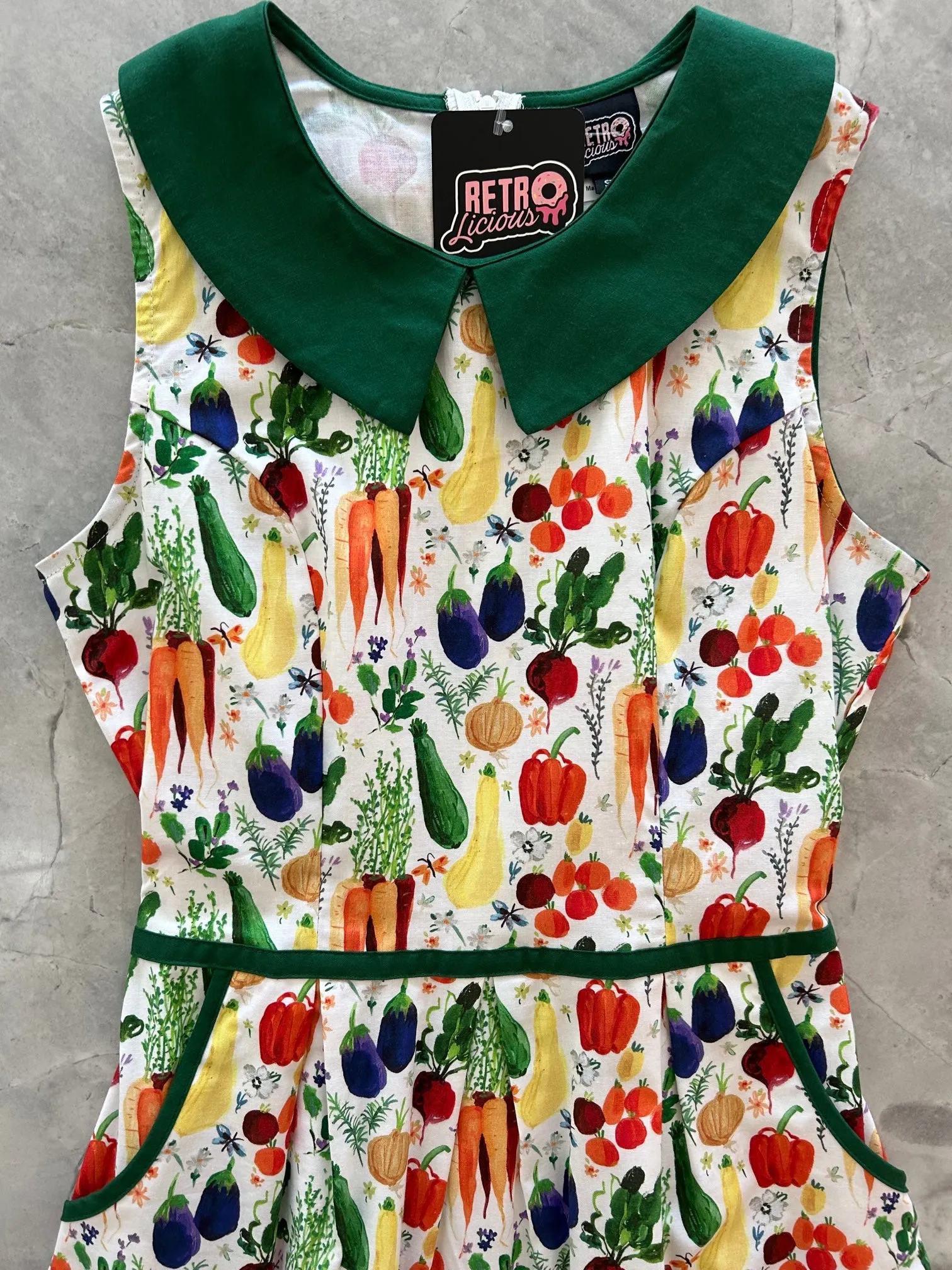 Farm to Table Collared Dress - Small only, 1 left! sold by Retrolicious product image thumbnail 2