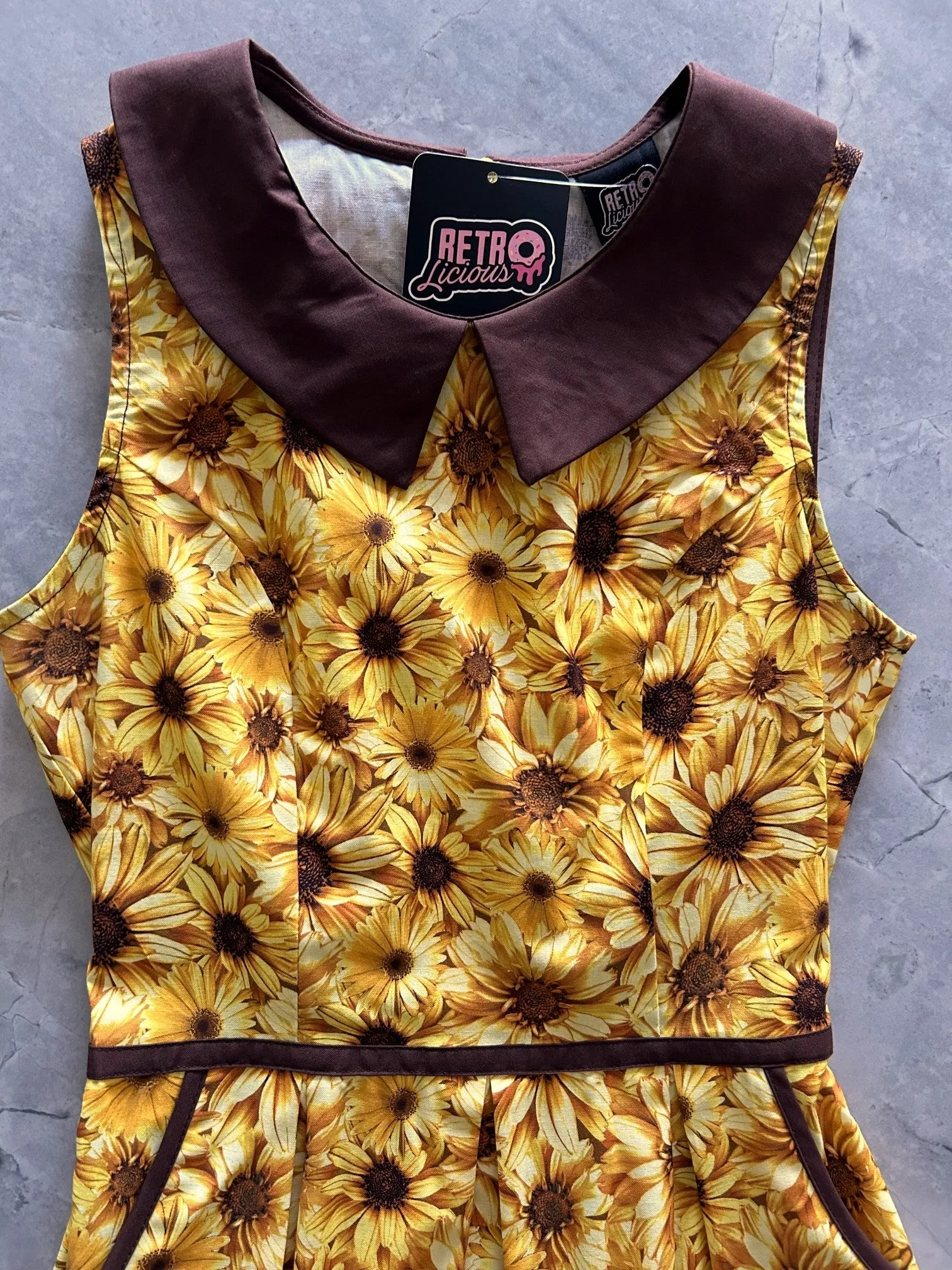 Sunflower Collared Dress sold by Retrolicious product image thumbnail 2