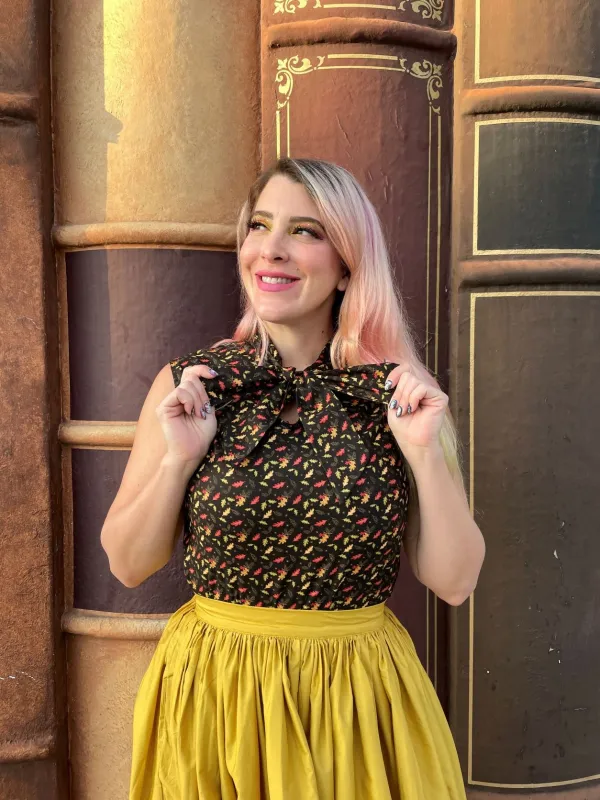 Leaves Bow Top sold by Retrolicious