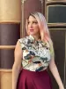 Burgundy Skater Skirt sold by Retrolicious