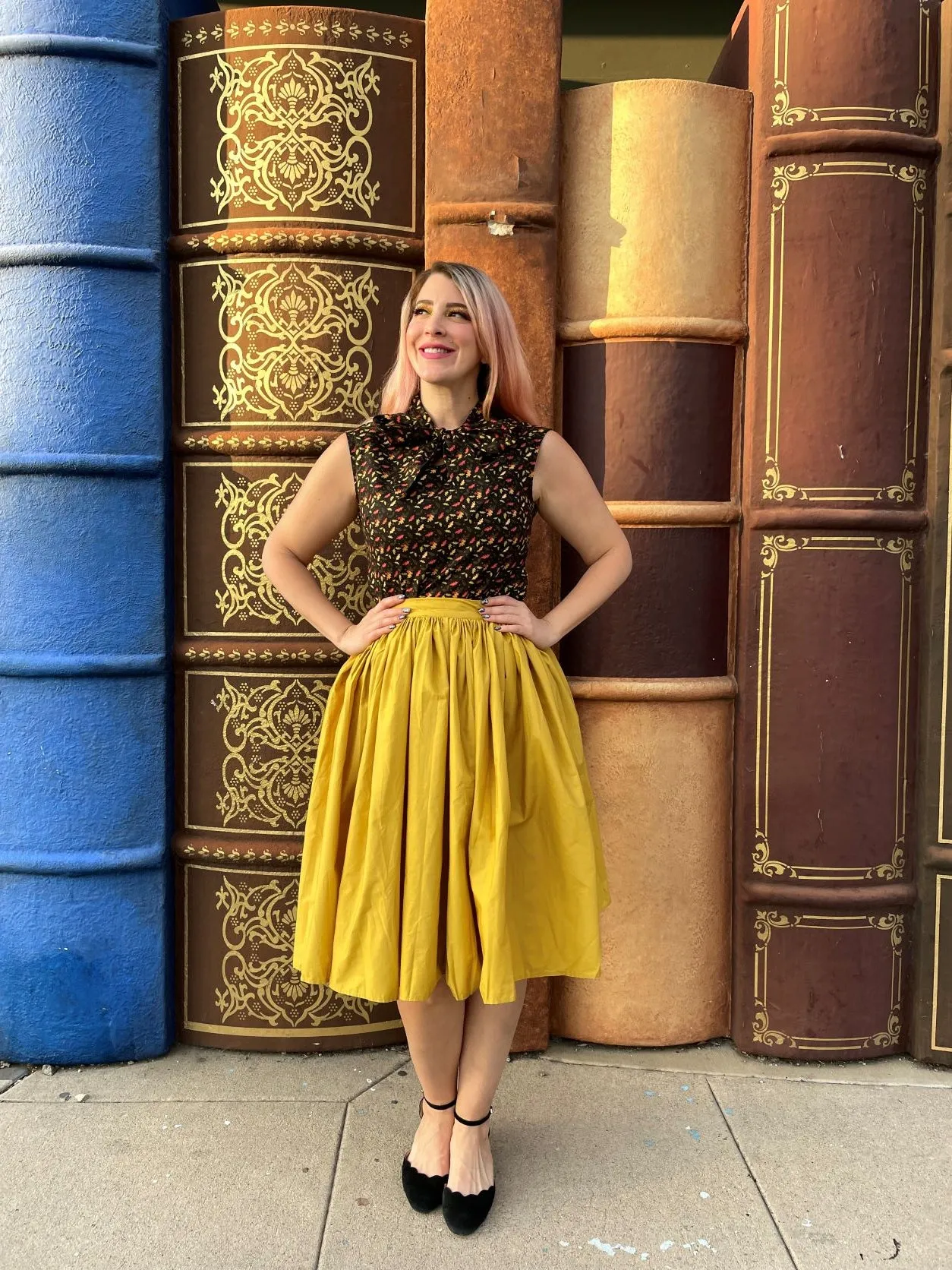 Peggy Swing Skirt in Mustard sold by Retrolicious product image thumbnail 2