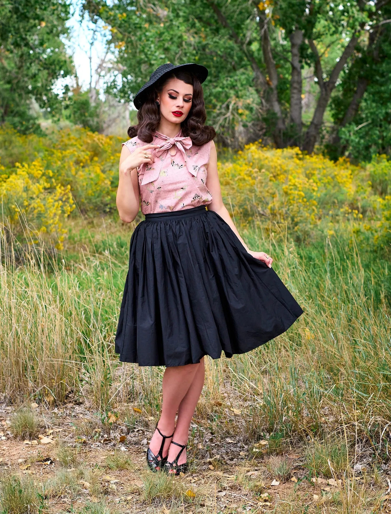 Peggy Swing Skirt in Black sold by Retrolicious product image thumbnail 2