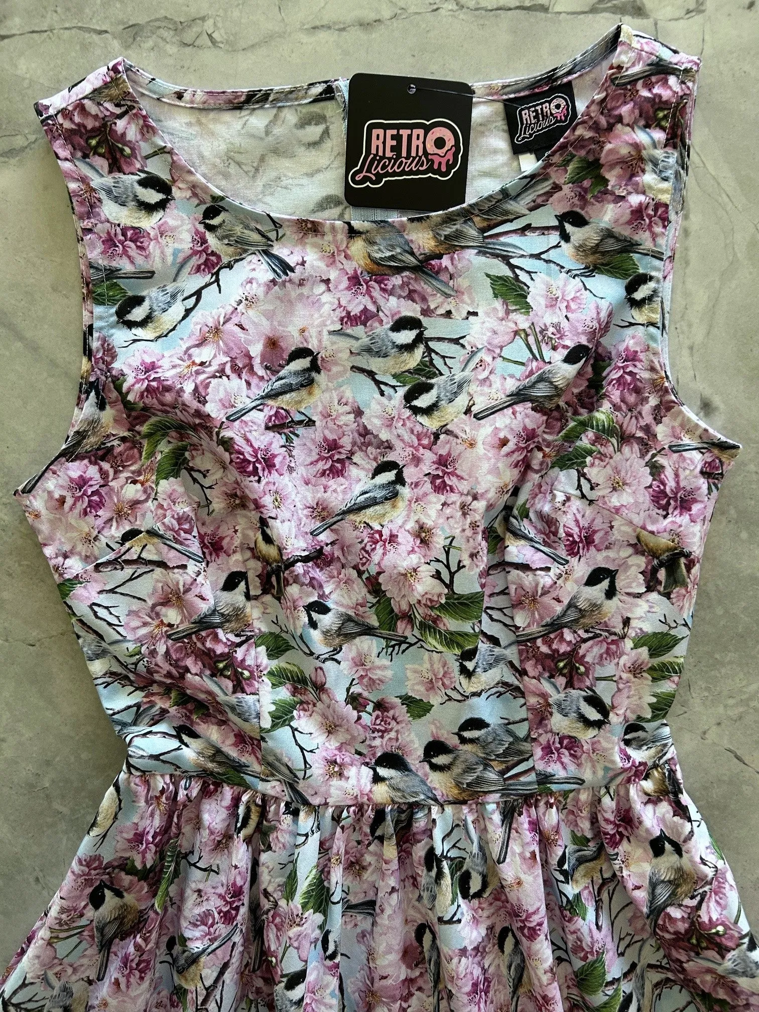 Birds Midi Dress - XL only, 1 left! sold by Retrolicious product image thumbnail 2