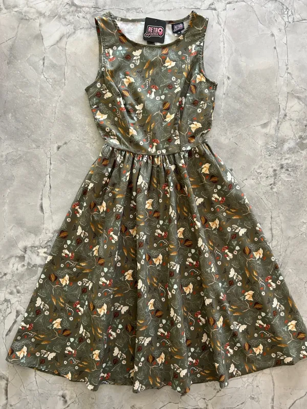 Mushroom Midi Dress sold by Retrolicious