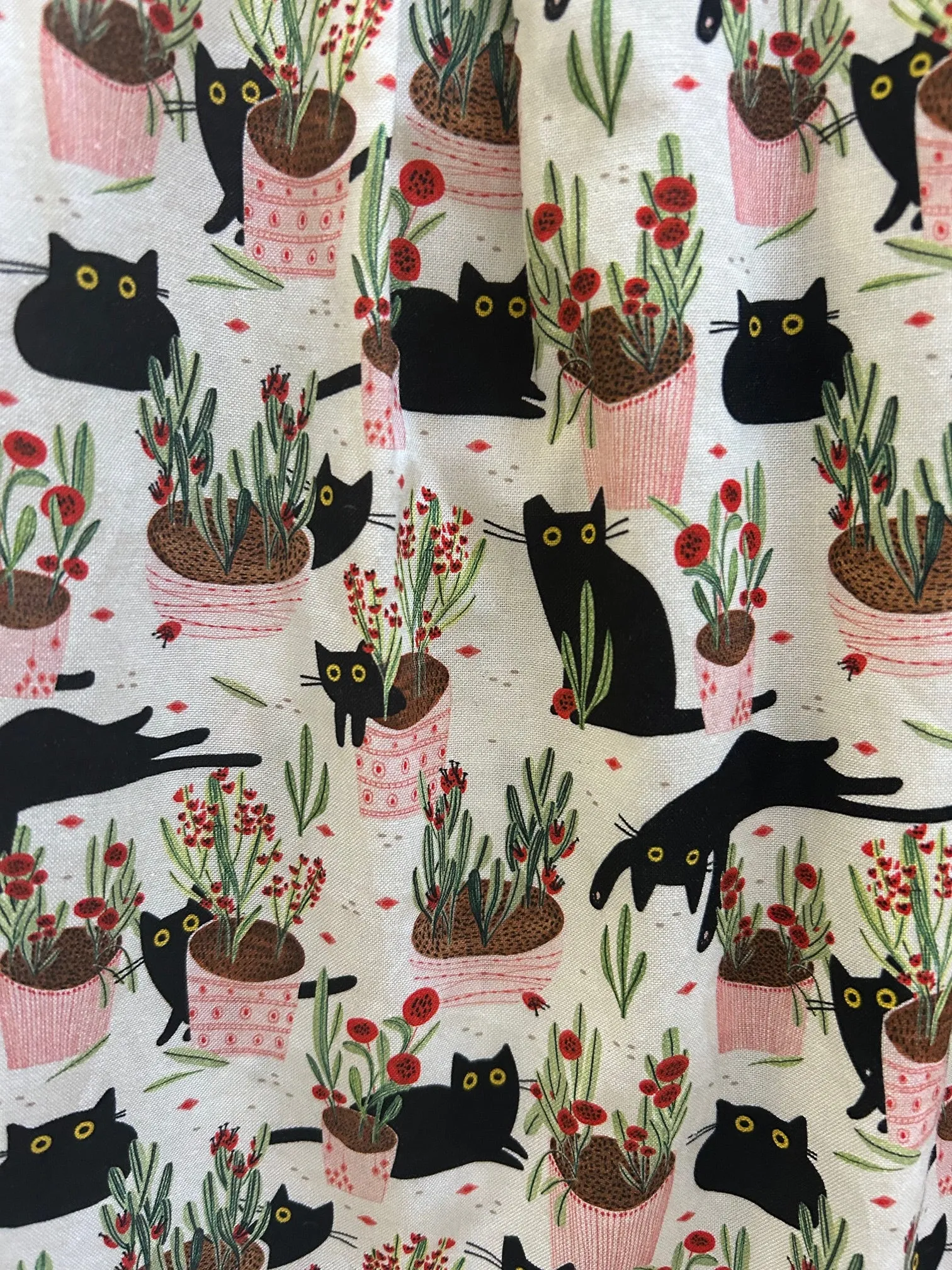 Cats & Plants Collared Dress - 3X only, 1 left! sold by Retrolicious product image thumbnail 3