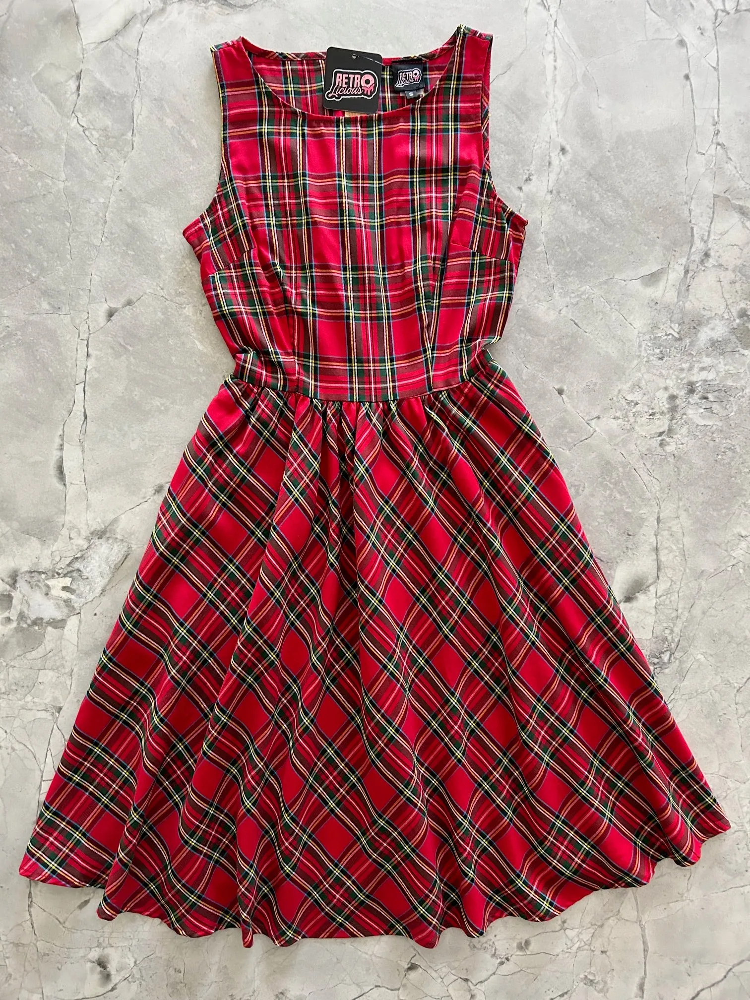 Red Plaid Vintage Dress - Medium only, 1 left! sold by Retrolicious