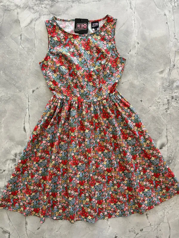 Colorful Floral Vintage Dress sold by Retrolicious