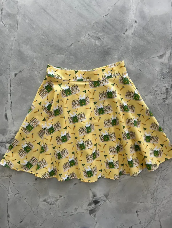 Garden Bunny Skater Skirt sold by Retrolicious