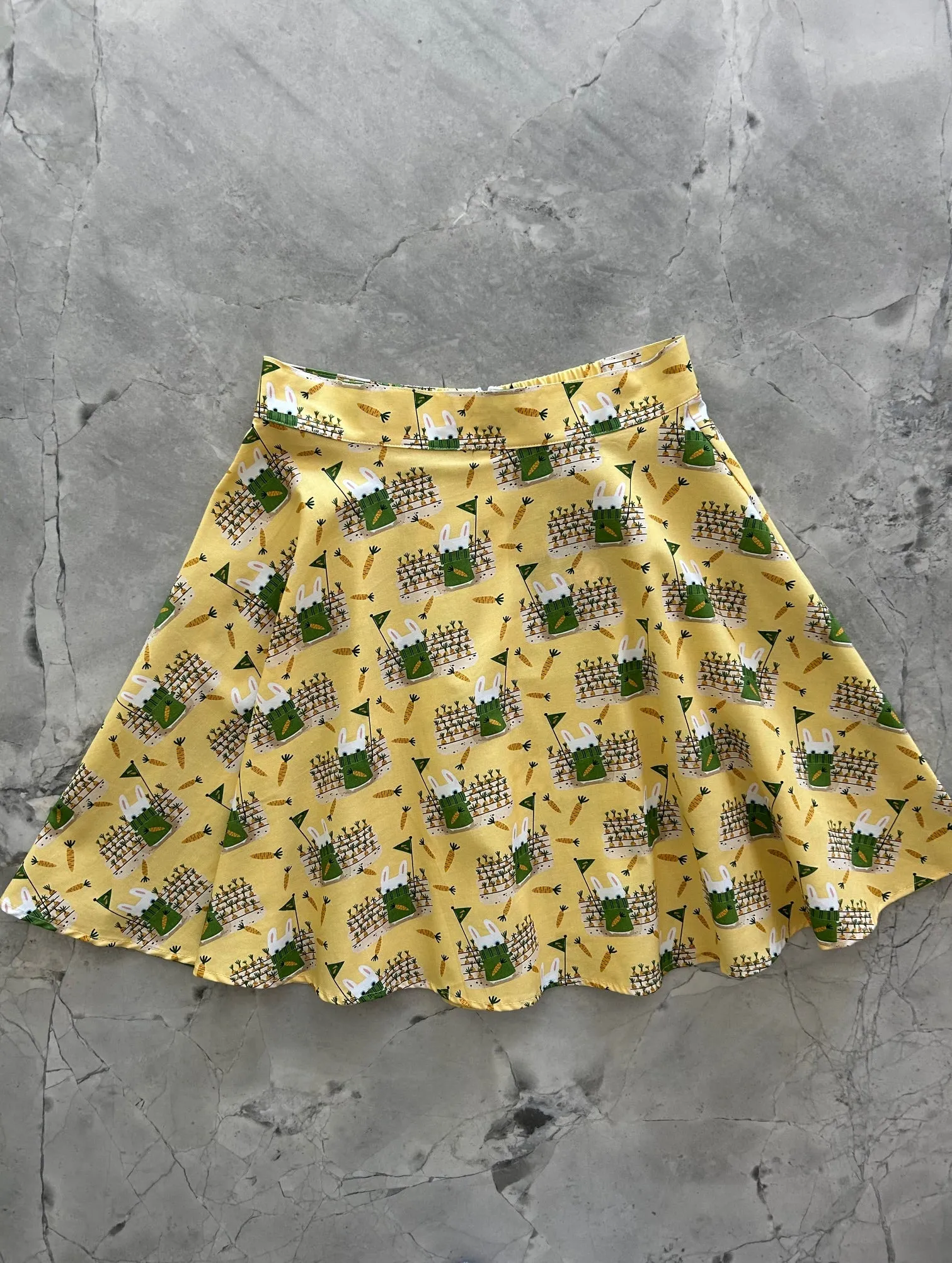 Garden Bunny Skater Skirt sold by Retrolicious
