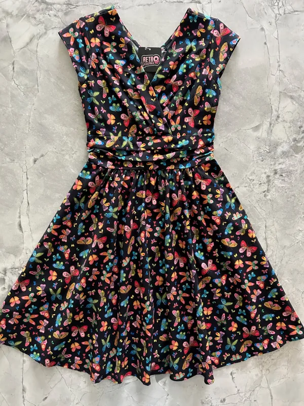 Colorful Butterflies Greta Dress - Small only, 1 left! sold by Retrolicious