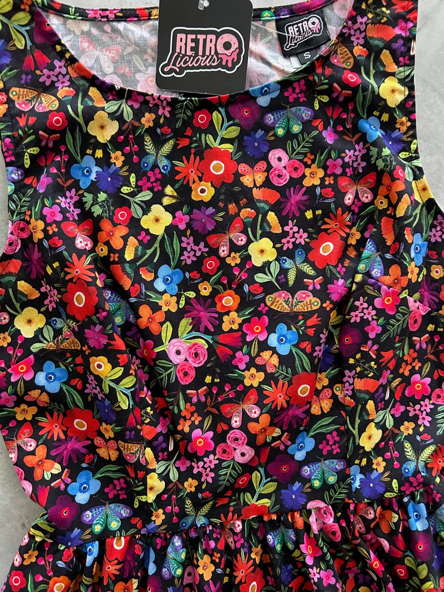 Butterfly Floral Midi Dress - XL only sold by Retrolicious product image thumbnail 2