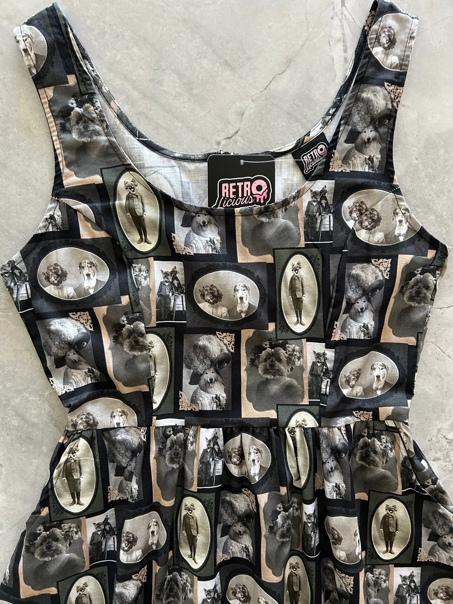 Dapper Dogs Fit & Flare Dress - Small only sold by Retrolicious product image thumbnail 2