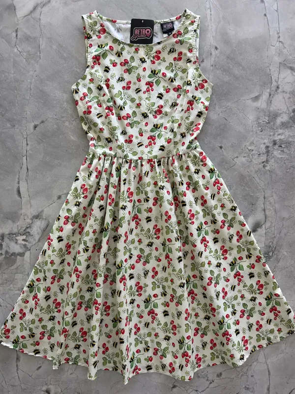 Berry Bees Vintage Dress sold by Retrolicious