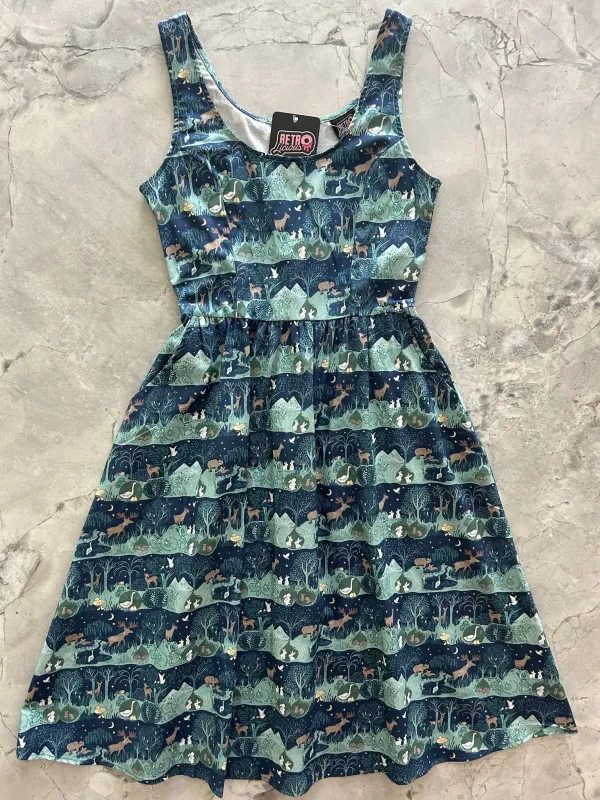 Wildlife Fit & Flare Dress sold by Retrolicious