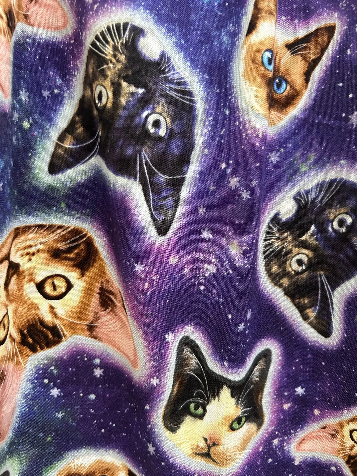 Galaxy Cats Shorter Length Fit & Flare Dress - Small Only sold by Retrolicious product image thumbnail 3