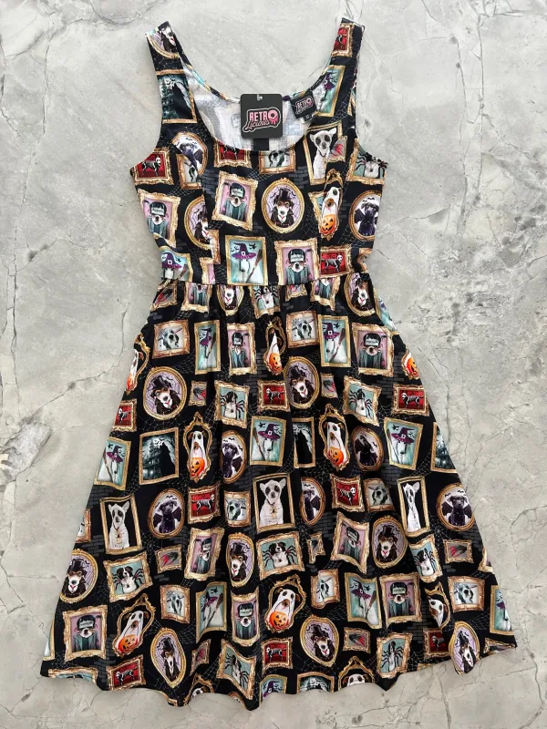 Haunted Hounds Fit & Flare Dress - Large only, 1 left! sold by Retrolicious