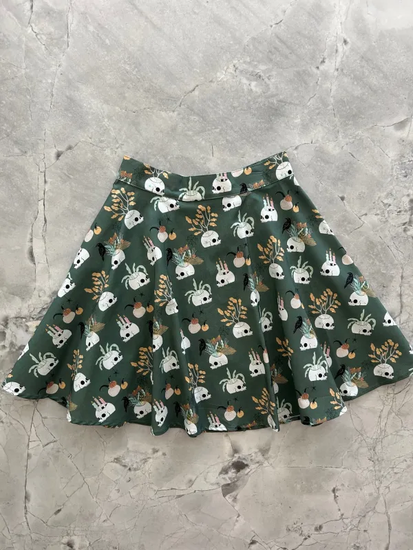 Skulls & Candles Skater Skirt sold by Retrolicious