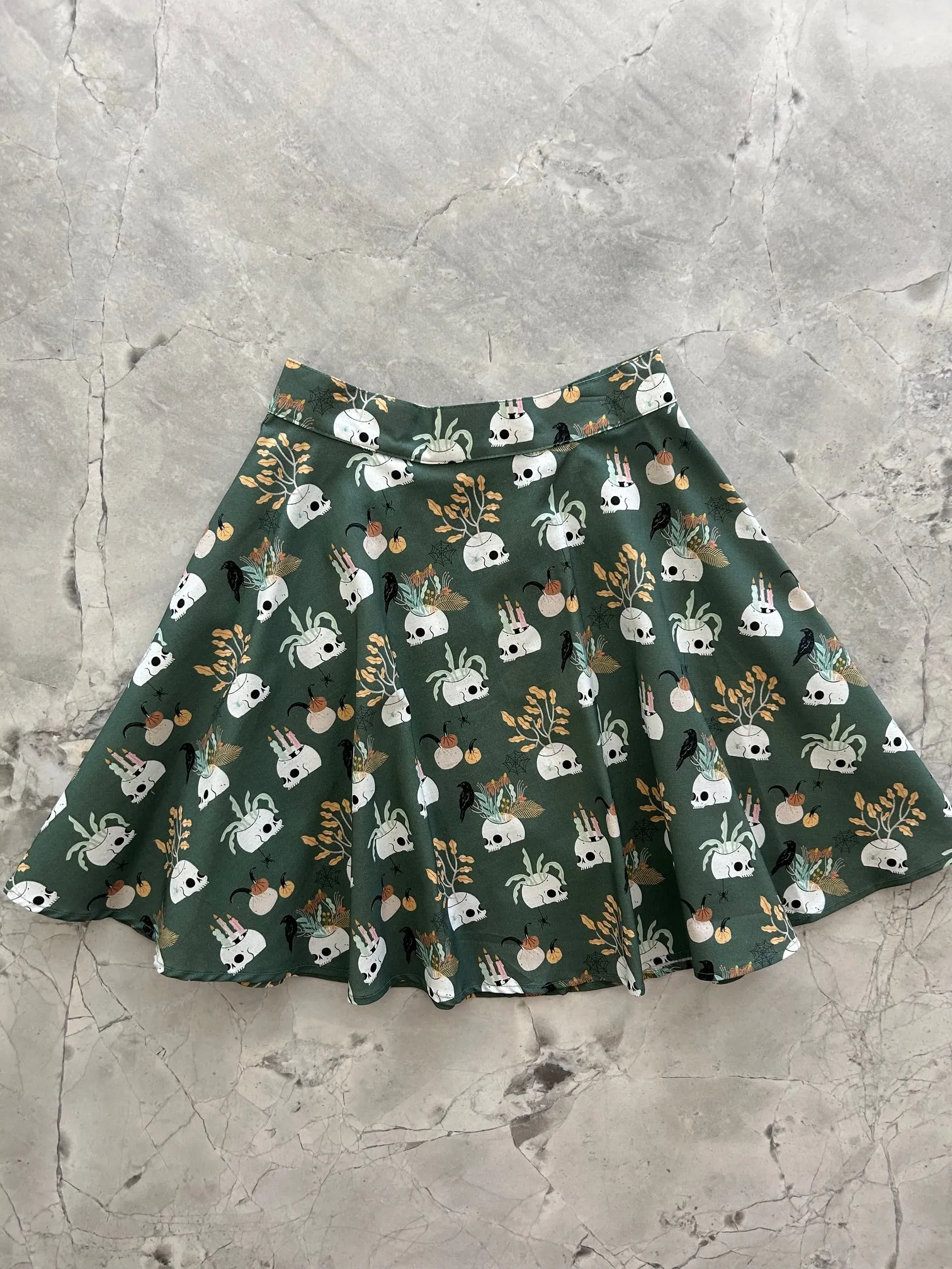 Skulls & Candles Skater Skirt - Medium only, 1 left! sold by Retrolicious