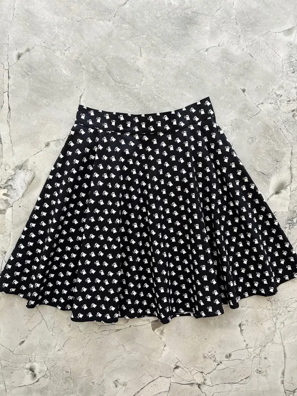 Mini Ghosts Skater Skirt sold by Retrolicious