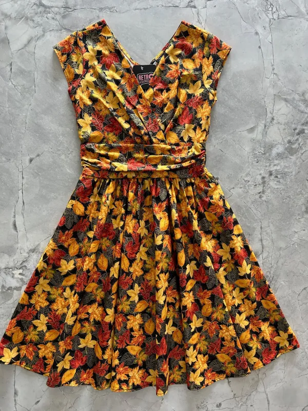 Leaves Greta Dress sold by Retrolicious