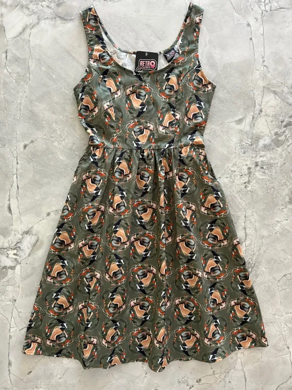 Badger Fit & Flare Dress sold by Retrolicious